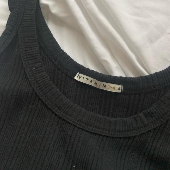 Vitamin A Organic Rib West Black Dress - XS/4 - Picture 2 of 6